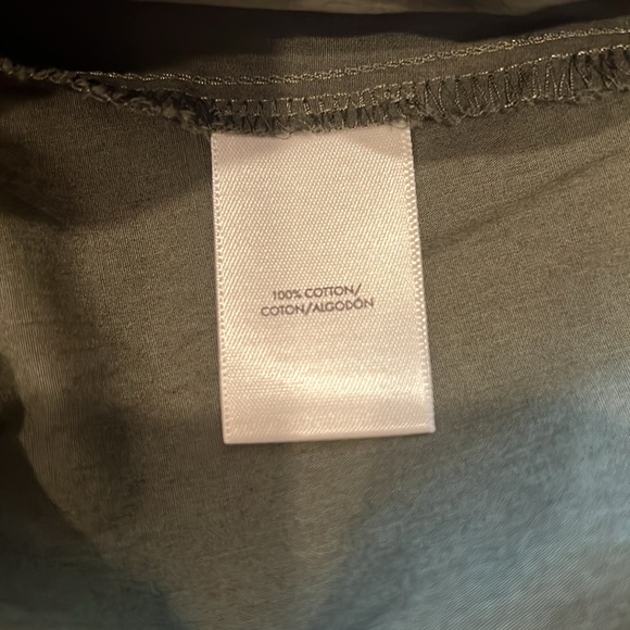 ANN TAYLOR 100% cotton Olive Green Top - Picture 5 of 5